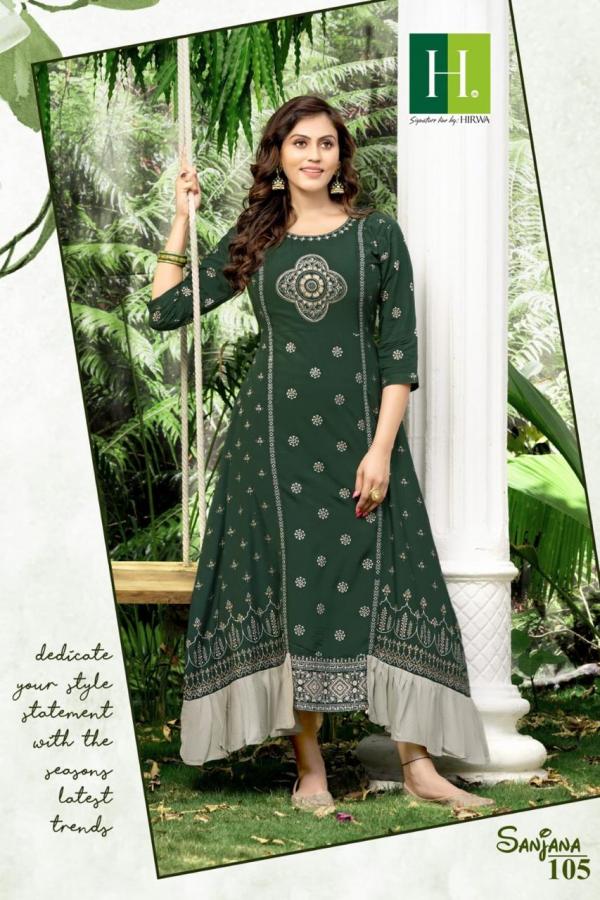 Hirwa Sajana Rayon Slub Exclusive Designer Kurti Collection